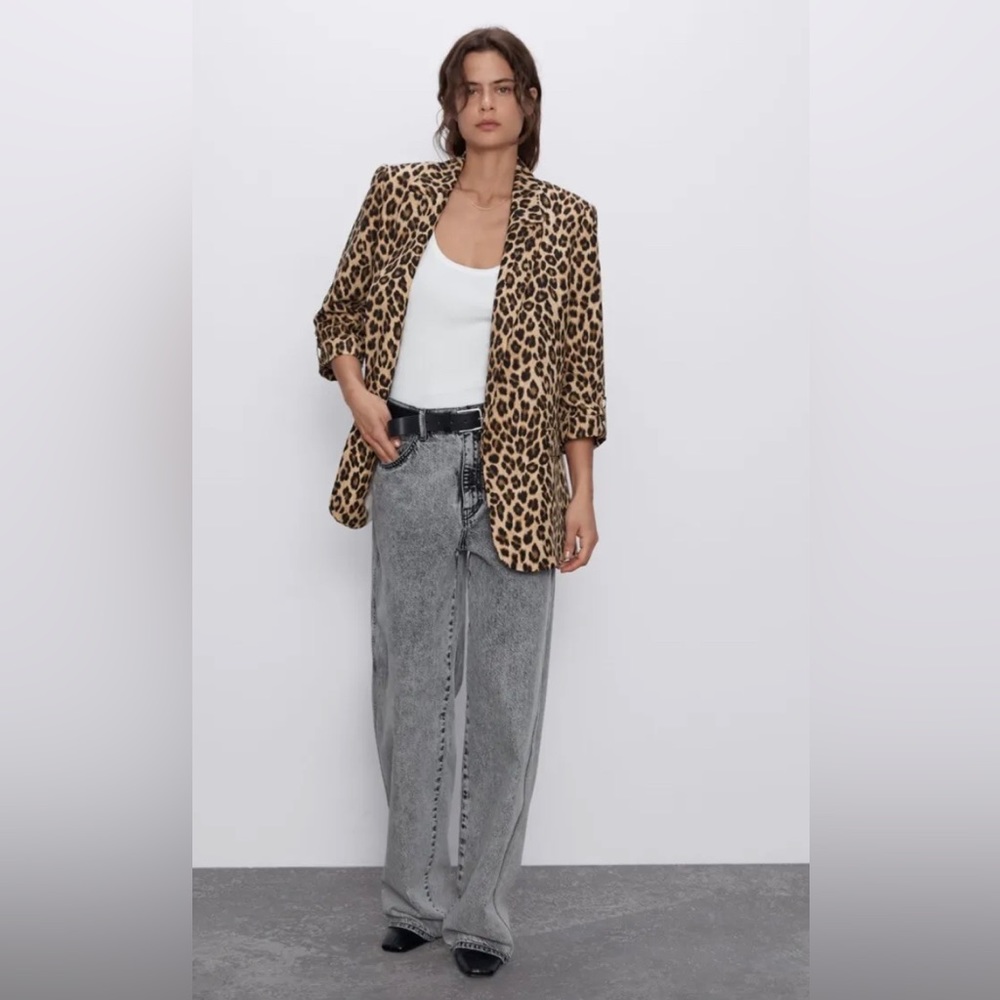 Zara Leopard Print Blazer